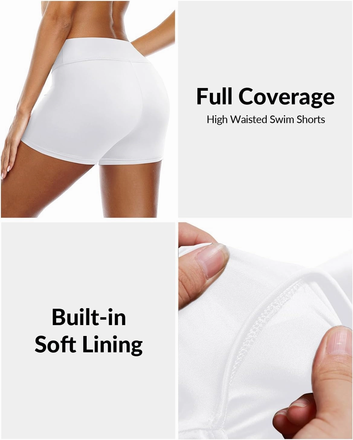 Yonique Womens Swim Shorts Bathing Suits Bottoms Swimsuit Bottoms(Available in Plus)