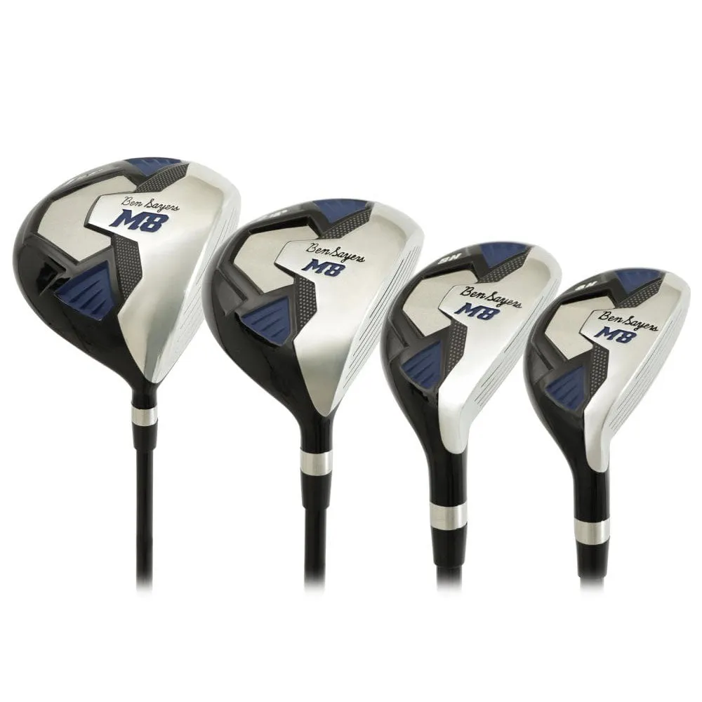 Ben Sayers M8 13-Piece Stand Bag Package Set - Black/Blue - Graphite, Golf stretching straps