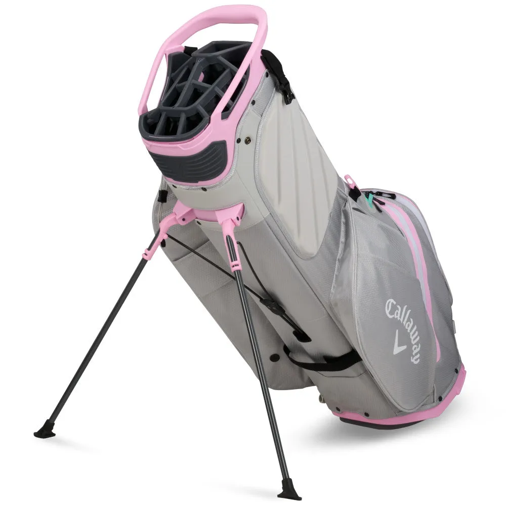Callaway Fairway 14 HD Waterproof Stand Bag - Grey/Pink, Cadet size golf gloves, Vegan golf shoes
