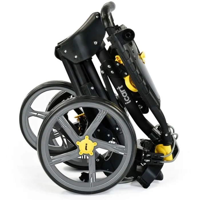 iCart Compact Evo 3-Wheel Push Trolley - Black/Grey, Golf bag rain cover, Junior golf clubs set, Golf club cleaner