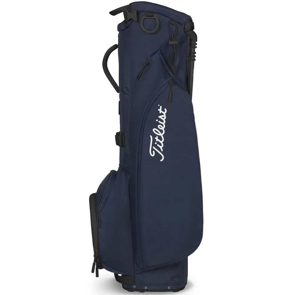 Titleist Players 4 Carbon Stand Bag - Navy, TaylorMade Stealth driver, Golf push cart, MOI golf club technology