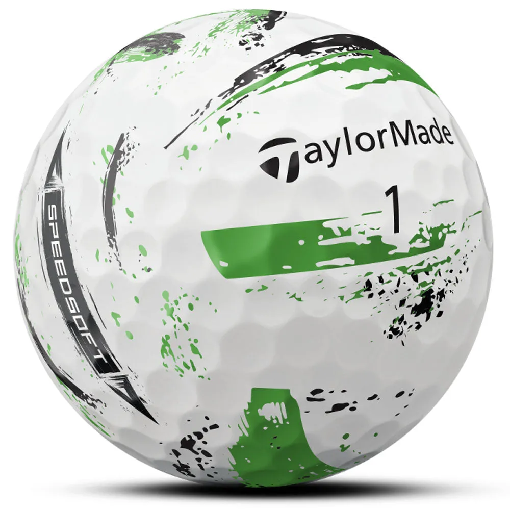 TaylorMade SpeedSoft Golf Balls - Ink Multi - 12 Pack, USGA approved golf balls