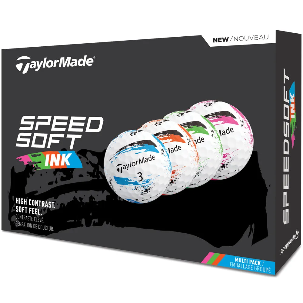 TaylorMade SpeedSoft Golf Balls - Ink Multi - 12 Pack, Used golf clubs near me, Golf ball finder glasses, What golf ball is best for high handicappers