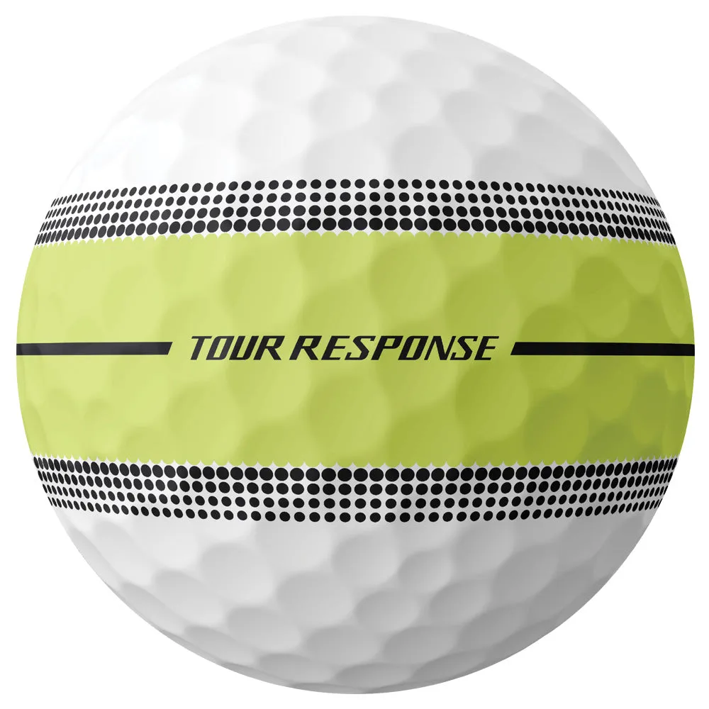 TaylorMade Tour Response Stripe Balls - Neon Yellow - 12 Pack, Golf practice balls, Golf launch monitor, Golf club grips