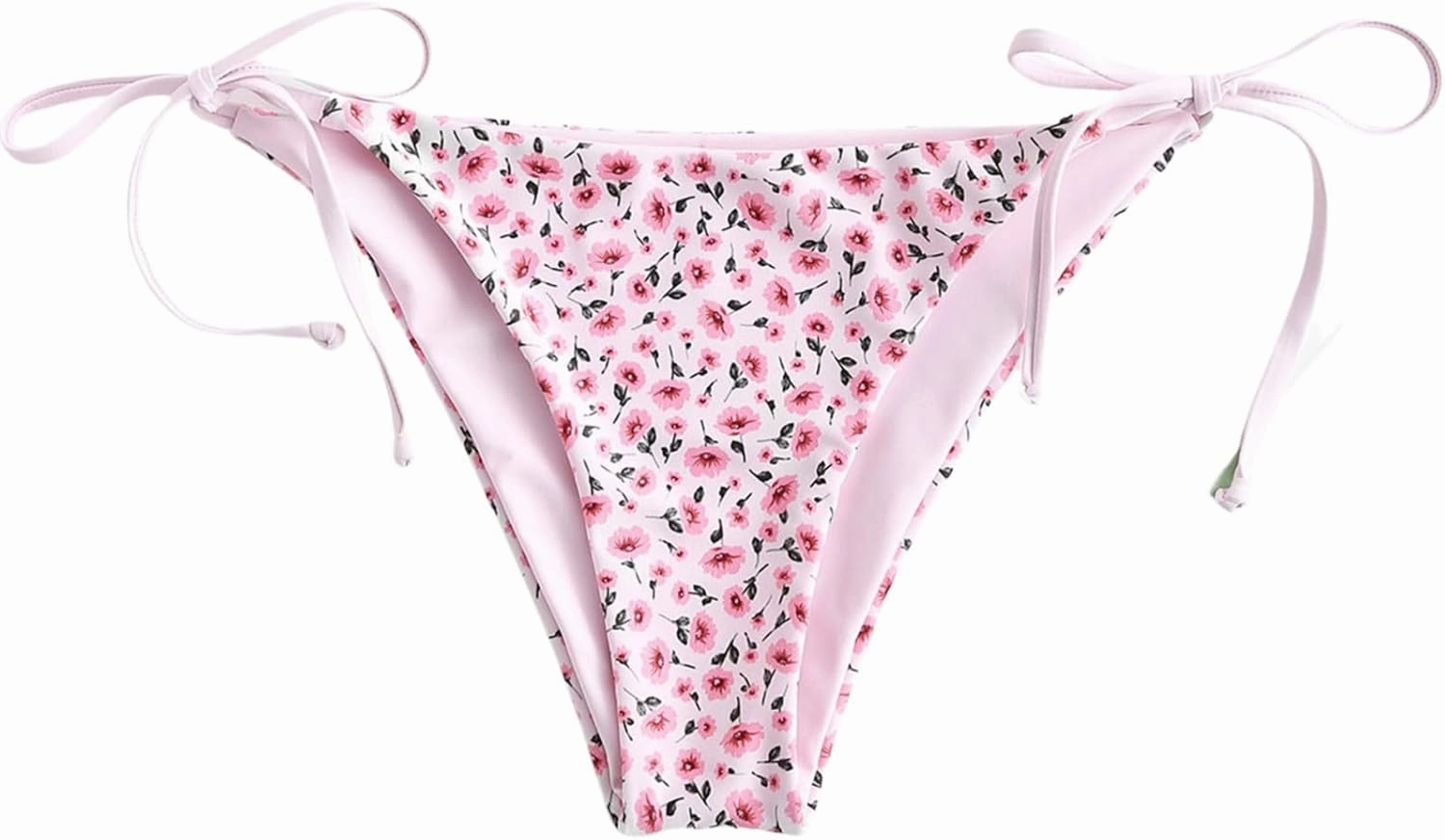 ZAFUL Bikini Bottoms for Women Tie Side String Bathing Suit Bottoms High Cut Swimsuit Bottom