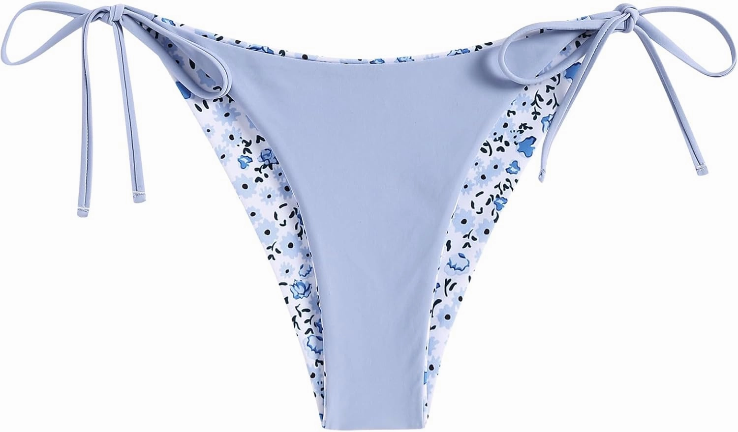 ZAFUL Bikini Bottoms for Women Tie Side String Bathing Suit Bottoms High Cut Swimsuit Bottom