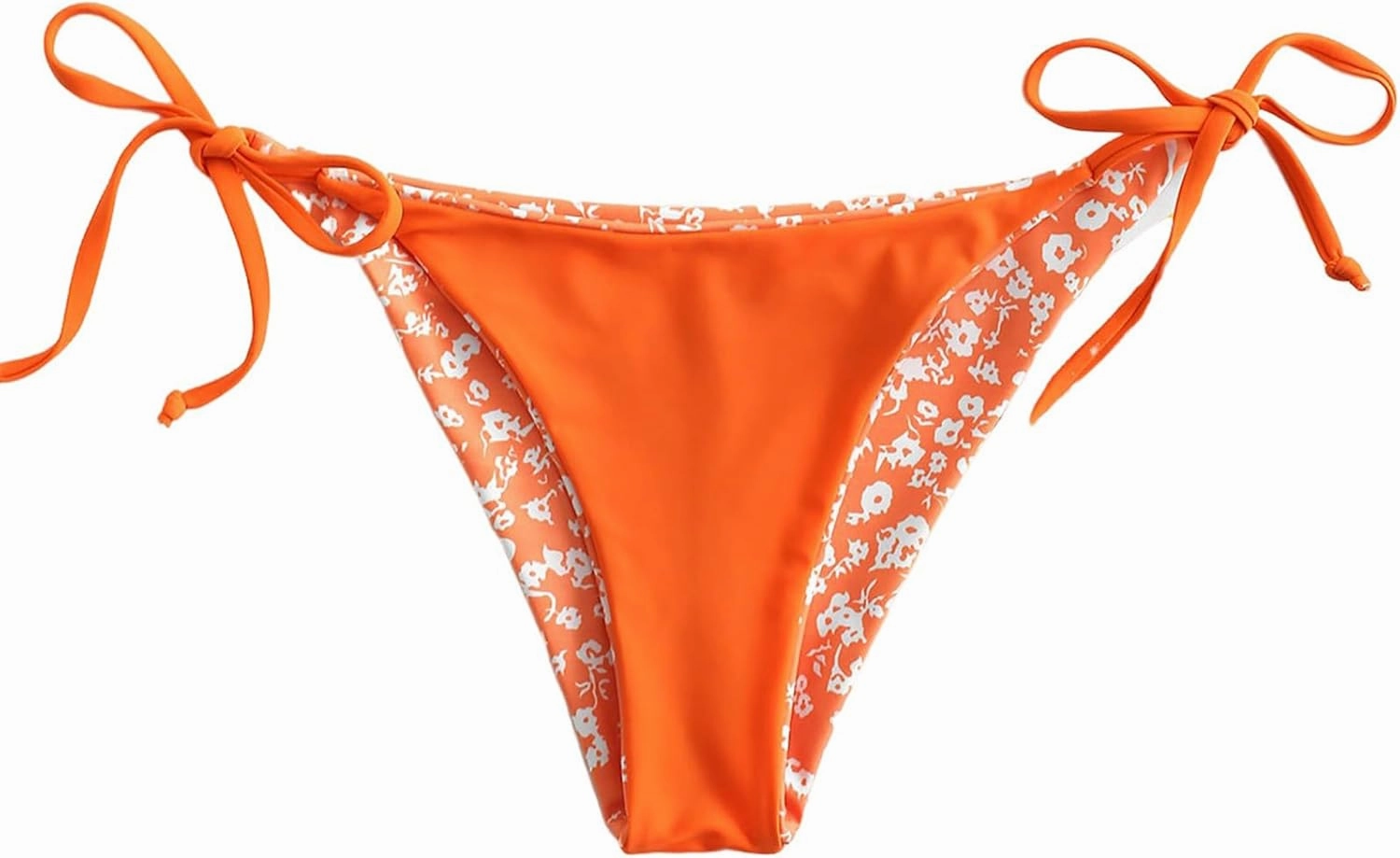 ZAFUL Bikini Bottoms for Women Tie Side String Bathing Suit Bottoms High Cut Swimsuit Bottom
