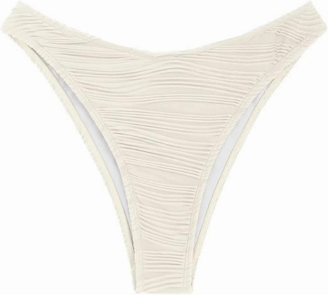 ZAFUL Women Cheeky Bikini Bottoms Wave Swimsuit Swim Briefs Bathing Basic Suit Bottom