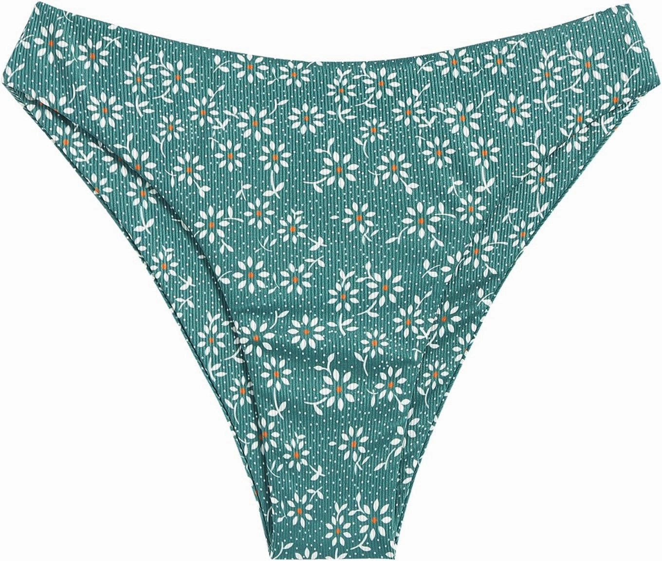 ZAFUL Women Cheeky Bikini Bottoms Wave Swimsuit Swim Briefs Bathing Basic Suit Bottom