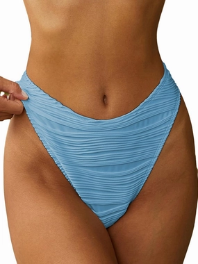 ZAFUL Women Cheeky Bikini Bottoms Wave Swimsuit Swim Briefs Bathing Basic Suit Bottom