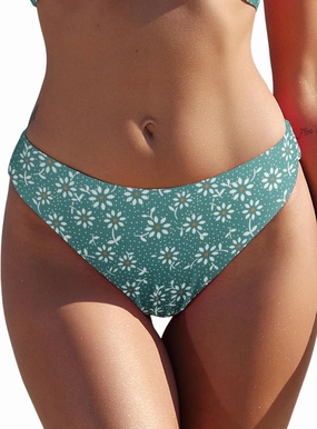 ZAFUL Women Cheeky Bikini Bottoms Wave Swimsuit Swim Briefs Bathing Basic Suit Bottom