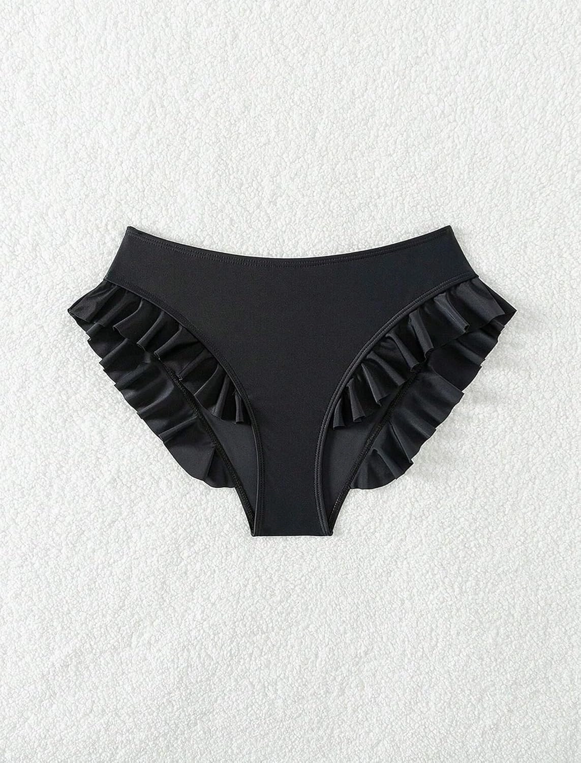 ZAFUL Women High Waist Bikini Bottom Side Mesh Spliced Tankini Swimsuit Swim Briefs Bathing Suit Bottom