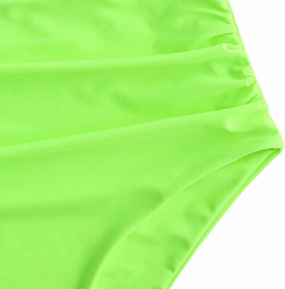 ZAFUL Women High Waisted Bikini Bottoms Ruched Swimsuit Bottom Tummy Control Bathing Suit Bottoms