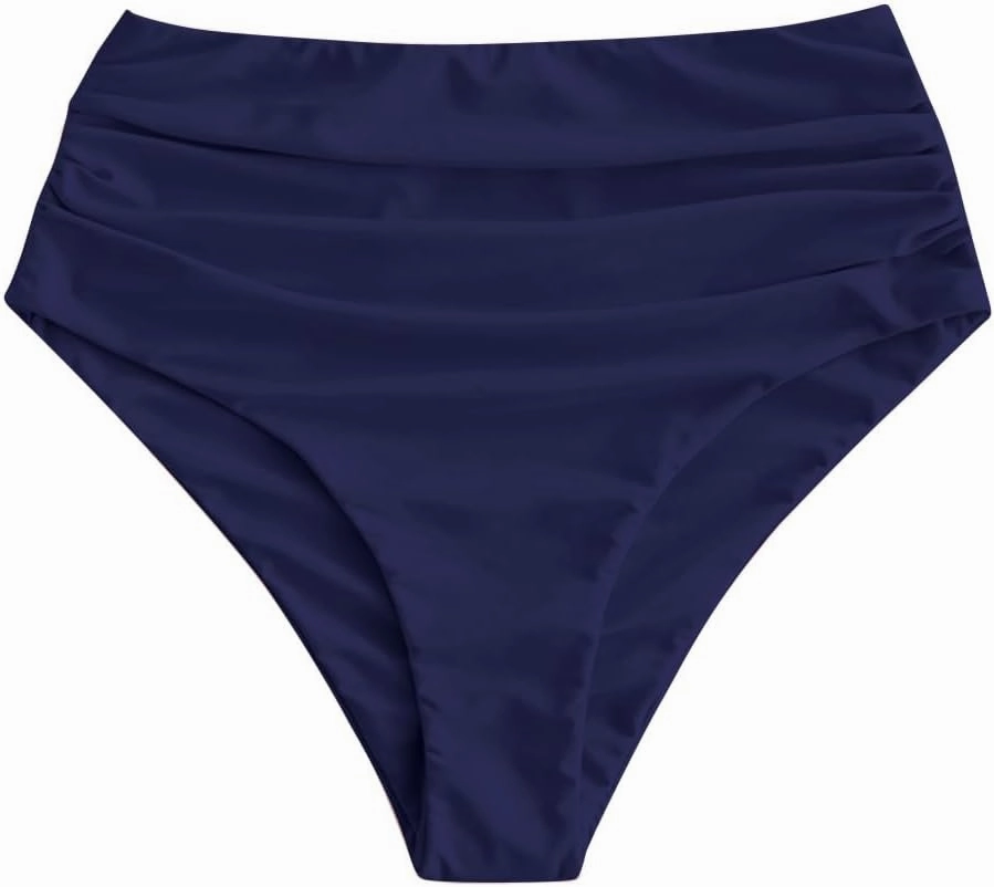 ZAFUL Women High Waisted Bikini Bottoms Ruched Swimsuit Bottom Tummy Control Bathing Suit Bottoms