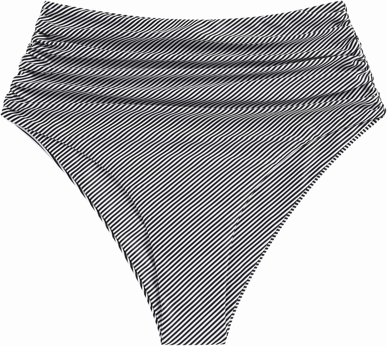 ZAFUL Women High Waisted Bikini Bottoms Ruched Swimsuit Bottom Tummy Control Bathing Suit Bottoms