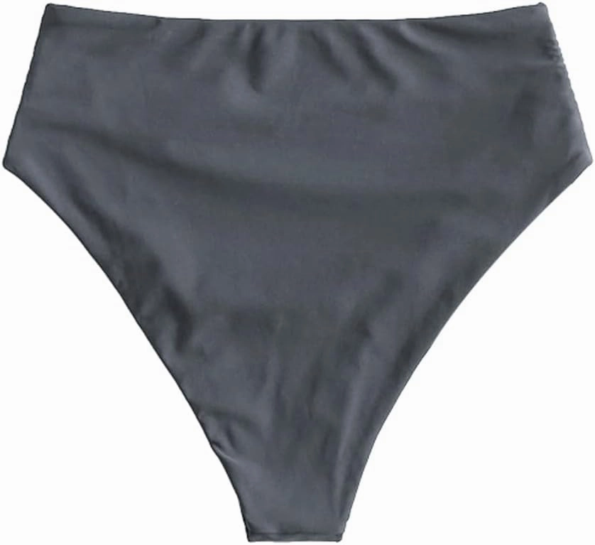 ZAFUL Women High Waisted Bikini Bottoms Ruched Swimsuit Bottom Tummy Control Bathing Suit Bottoms