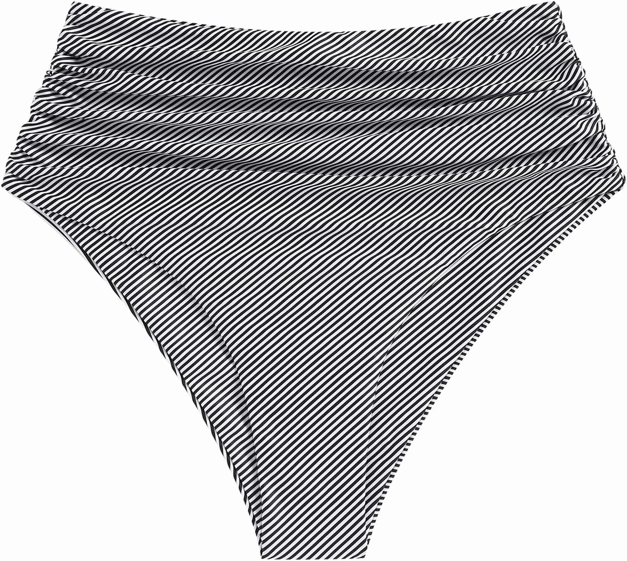 ZAFUL Women High Waisted Bikini Bottoms Ruched Swimsuit Bottom Tummy Control Bathing Suit Bottoms