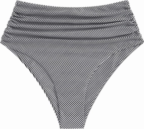 ZAFUL Women High Waisted Bikini Bottoms Ruched Swimsuit Bottom Tummy Control Bathing Suit Bottoms