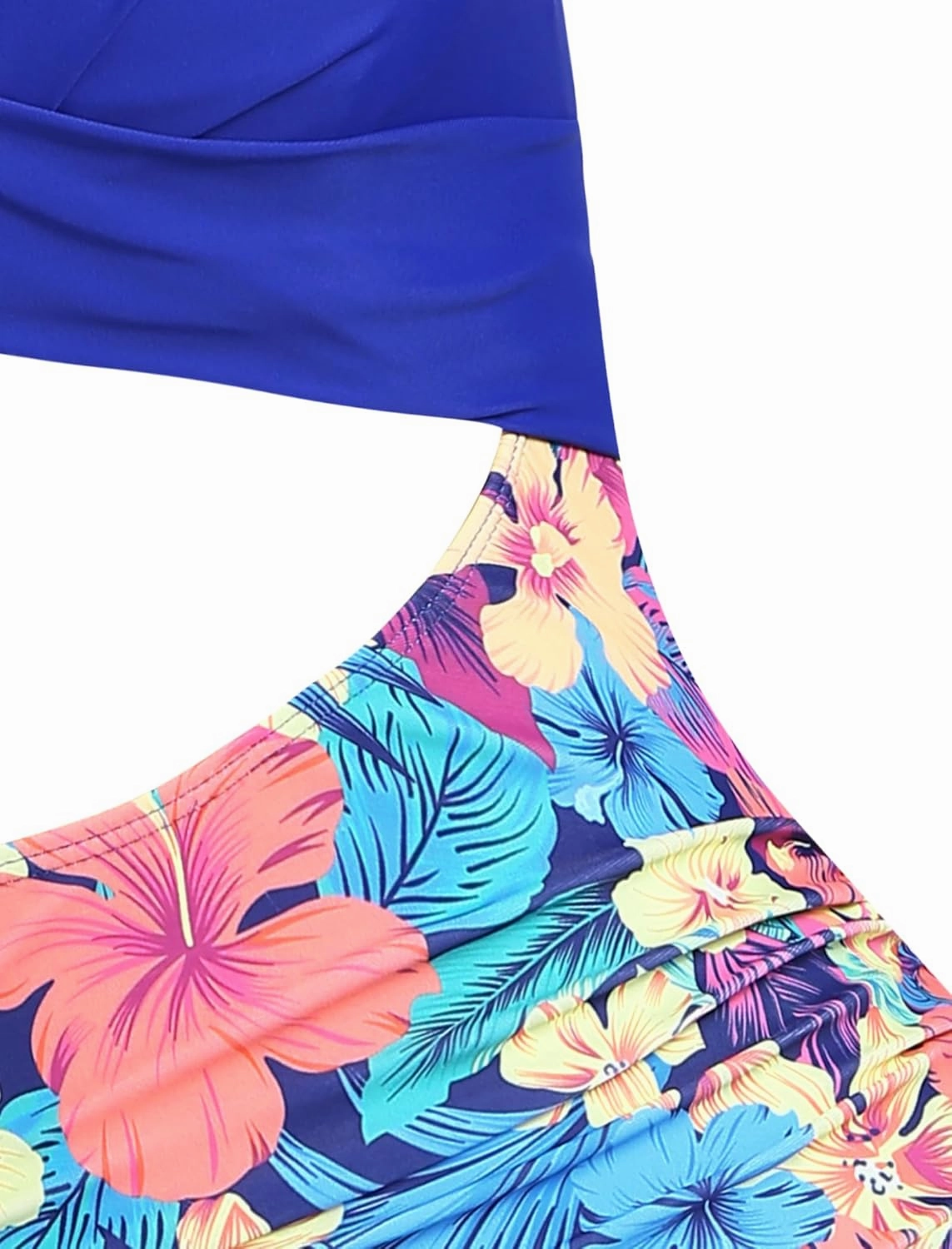ZAFUL Women One Piece Swimdress Tummy Control Bathing Suit Push Up Swimsuit Modest Swimwear Cutout V Neck Cute Tie Knot Skirt