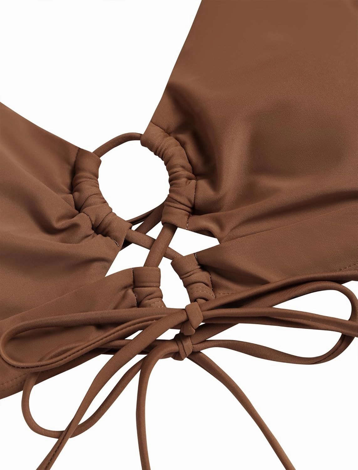 ZAFUL Women's Cheeky Bikini Set 2 Piece Sexy String High Cut Swimsuits Lace Up Tie Side Bathing Suits 2025