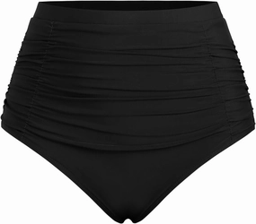 ZAFUL Women's High Waisted Bikini Bottom Tummy Control Swim Briefs Ruched Bathing Suit Vintage Tankinis Brief
