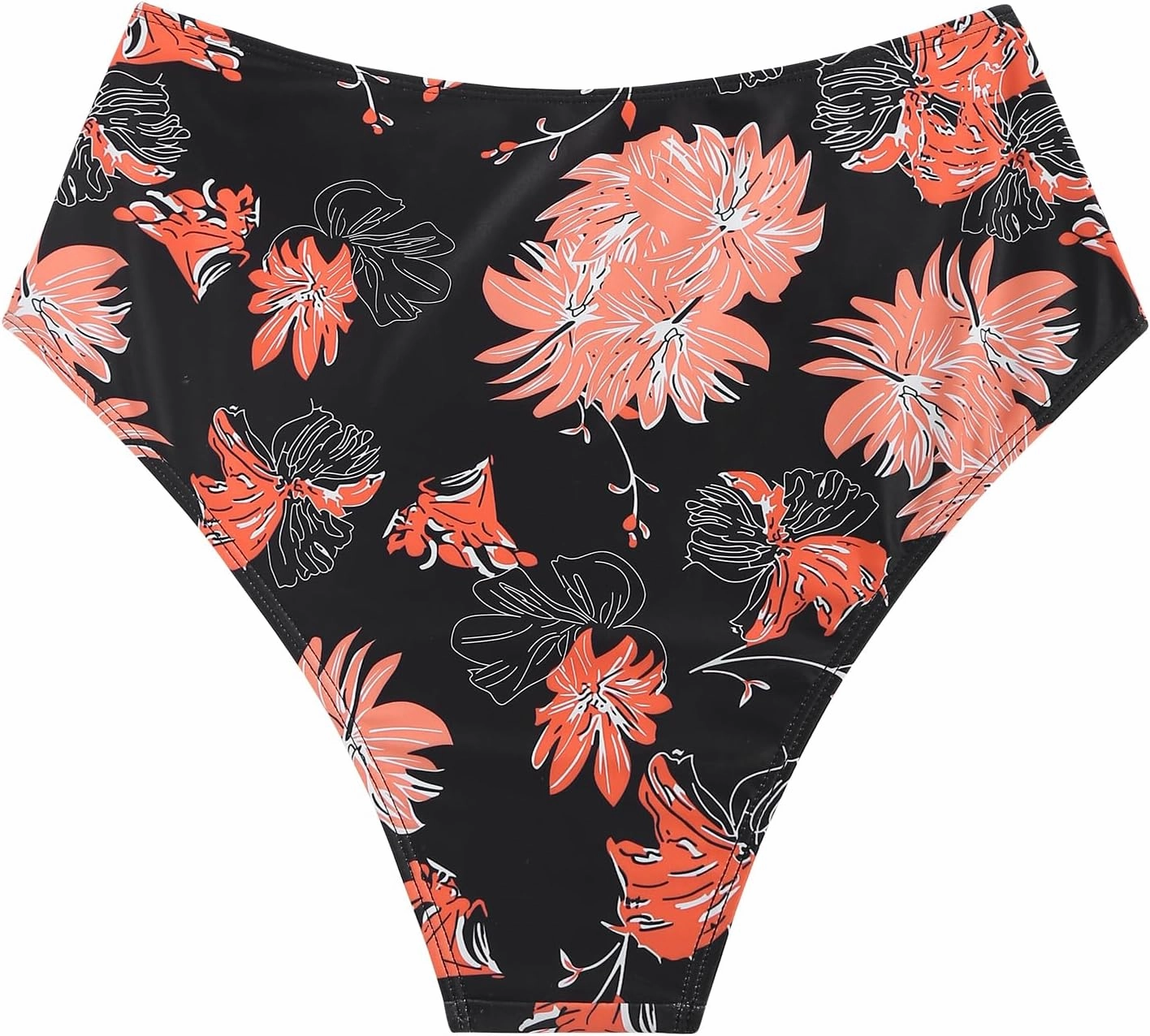 ZAFUL Women's High Waisted Bikini Bottom Tummy Control Swim Briefs Ruched Bathing Suit Vintage Tankinis Brief