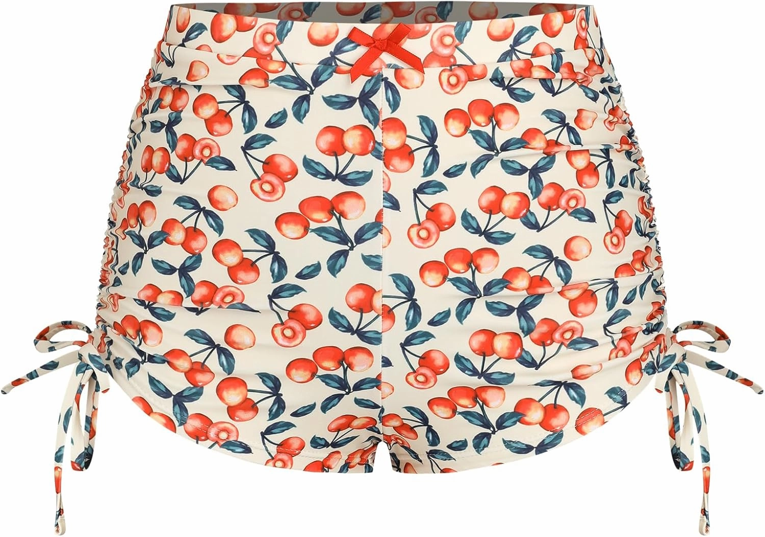 ZAFUL Women's Swim Shorts High Waisted Bow Gingham Floral Print Boyshorts Bathing Suit Swimsuit Bottoms Board Shorts