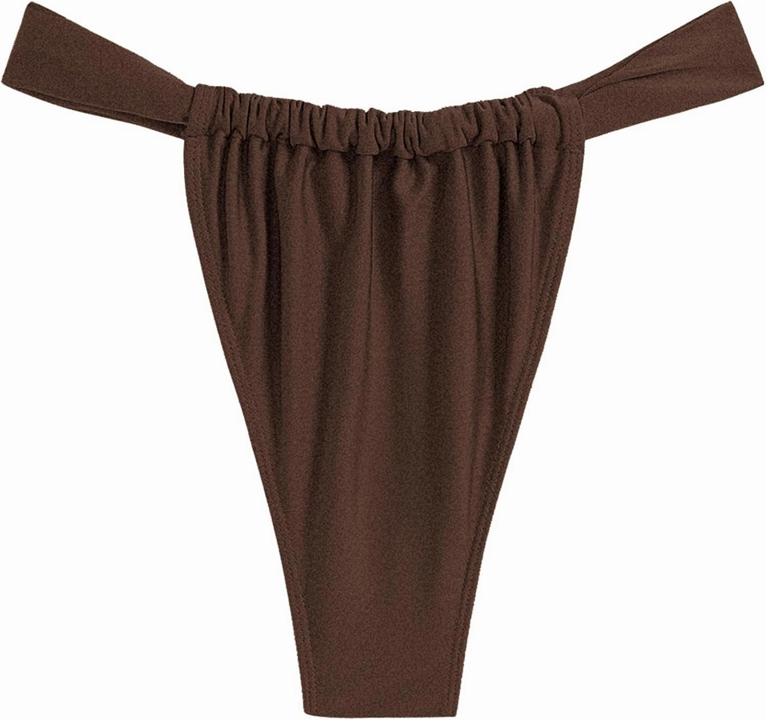 ZAFUL Women's Thong Bikini Bottom Low Waisted High Cut Cheeky Bathing Suit Bottoms with Adjustable Coverage