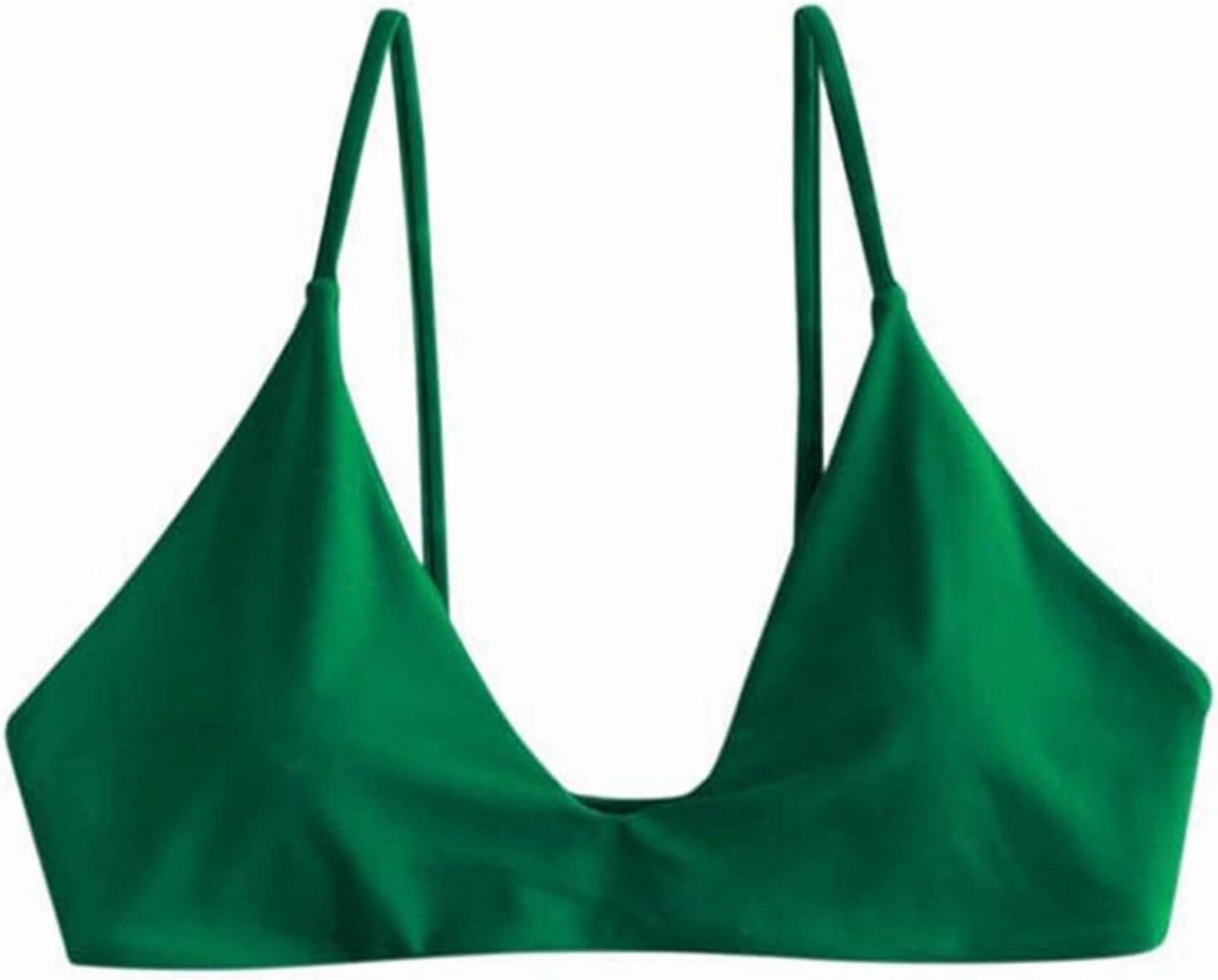 ZAFUL Women's Tie Back Bikini Top Solid Push Up Padded Bralette Swimsuit Bathing Suits Top