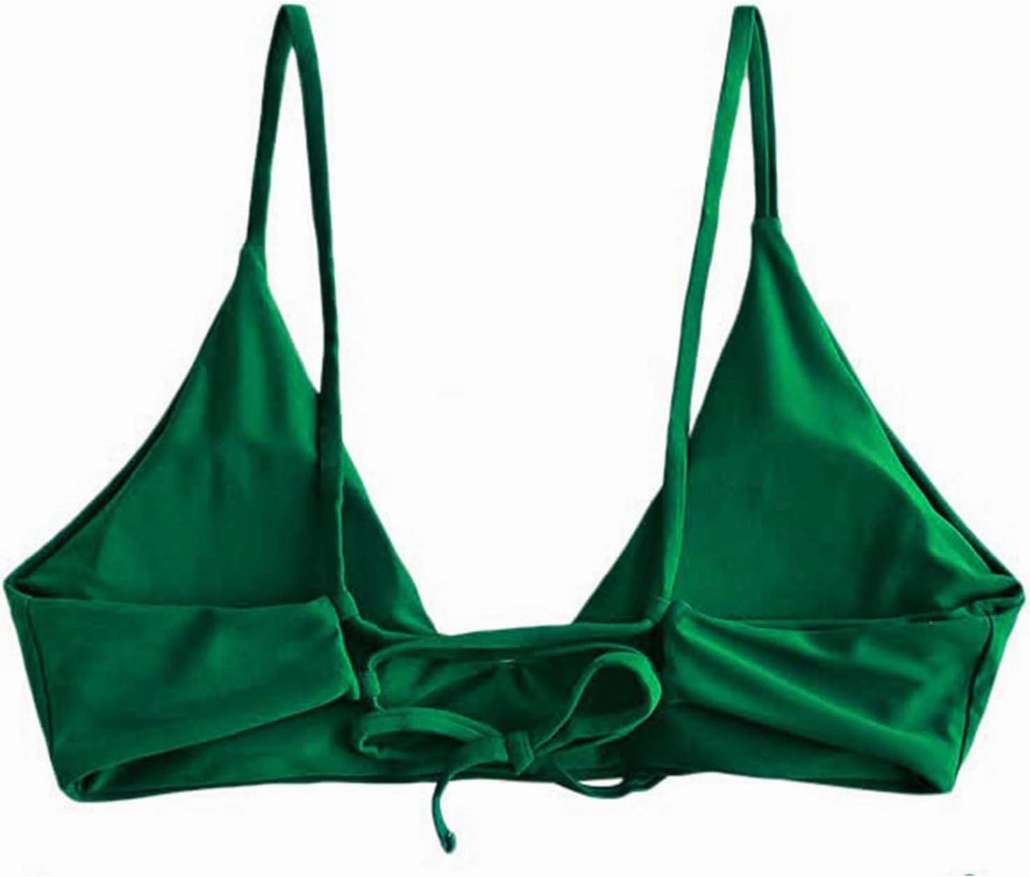 ZAFUL Women's Tie Back Bikini Top Solid Push Up Padded Bralette Swimsuit Bathing Suits Top