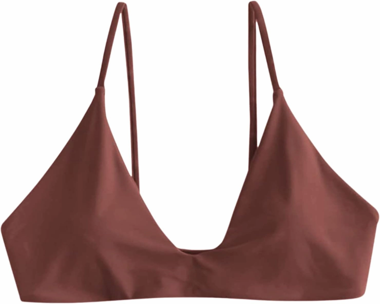 ZAFUL Women's Tie Back Bikini Top Solid Push Up Padded Bralette Swimsuit Bathing Suits Top
