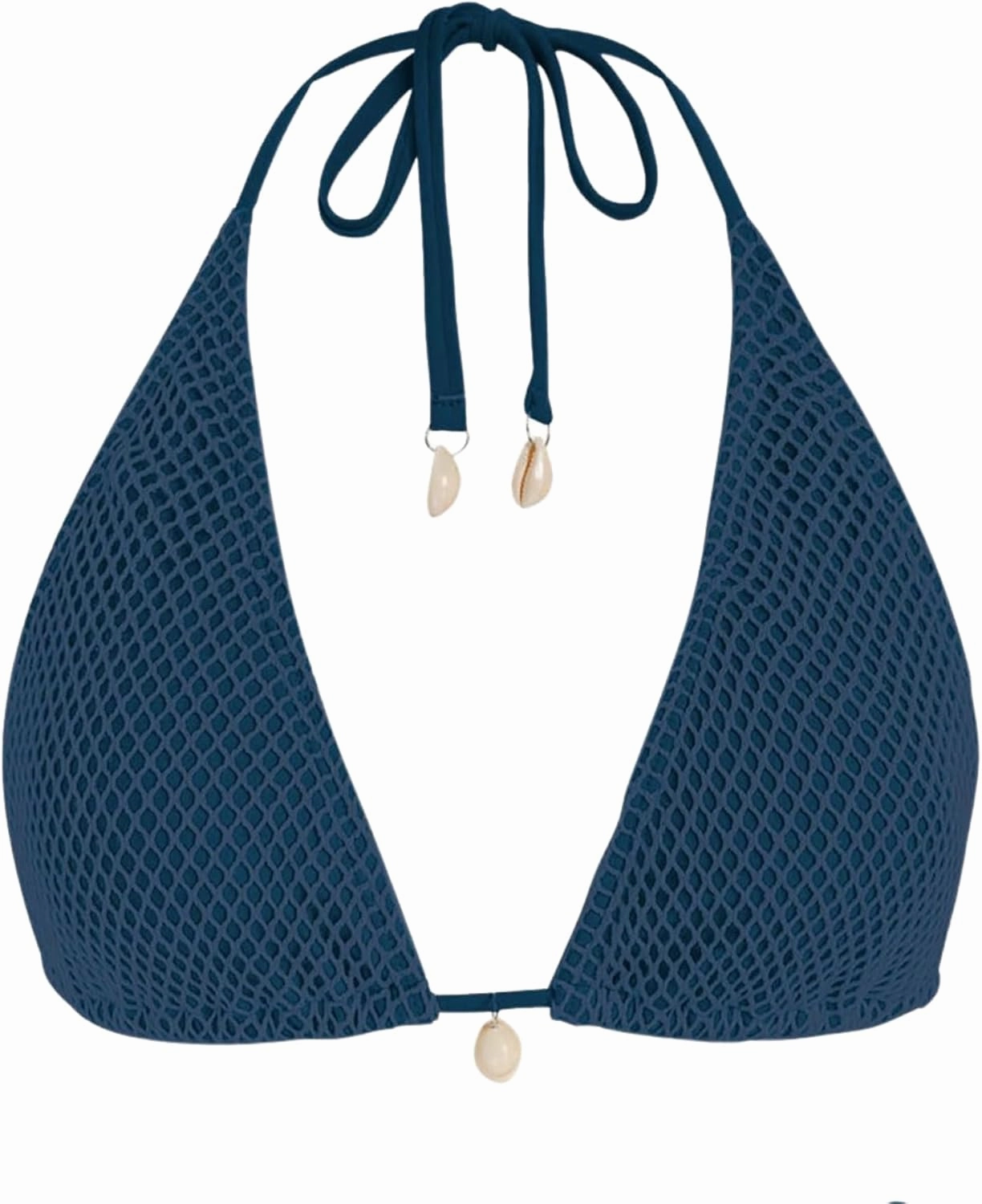 ZAFUL Women's Triangle Bikini Top Multiway Fishnet Tie Back Bandeau Halter String Bikini Swimsuit Bathing Suit