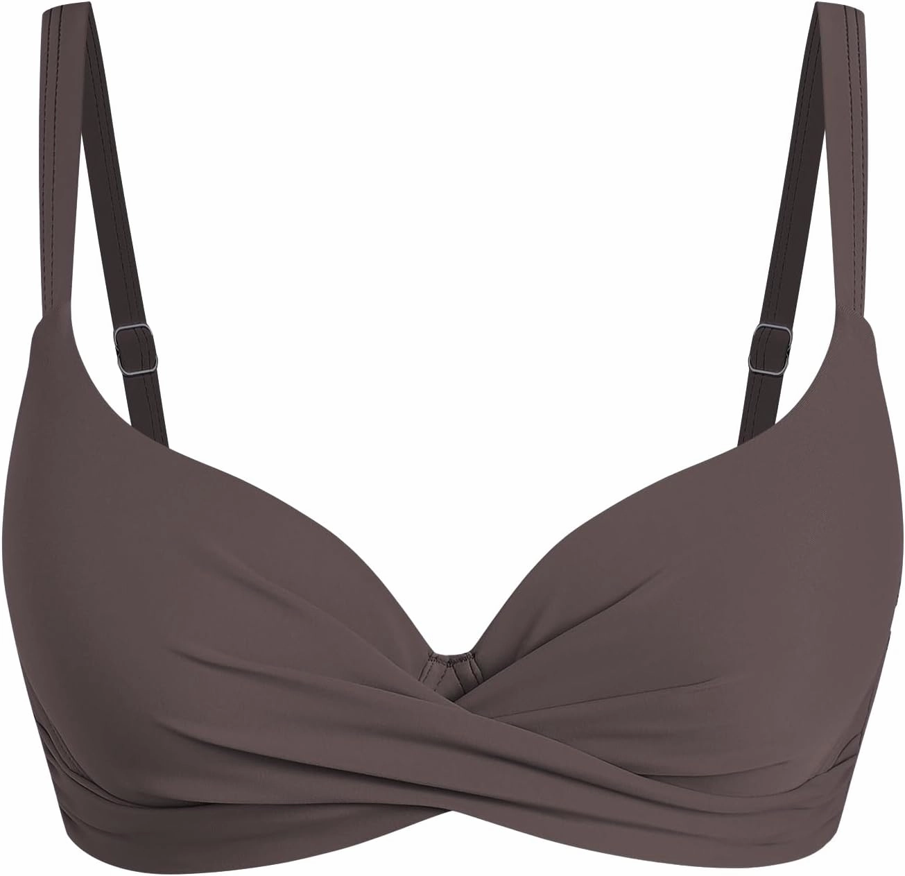 ZAFUL Women Twist Front Underwire Bikini Top Push Up Lace Up Swimsuit Tops Bra Padded Bathing Suit Tops