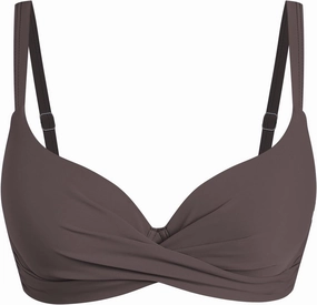 ZAFUL Women Twist Front Underwire Bikini Top Push Up Lace Up Swimsuit Tops Bra Padded Bathing Suit Tops