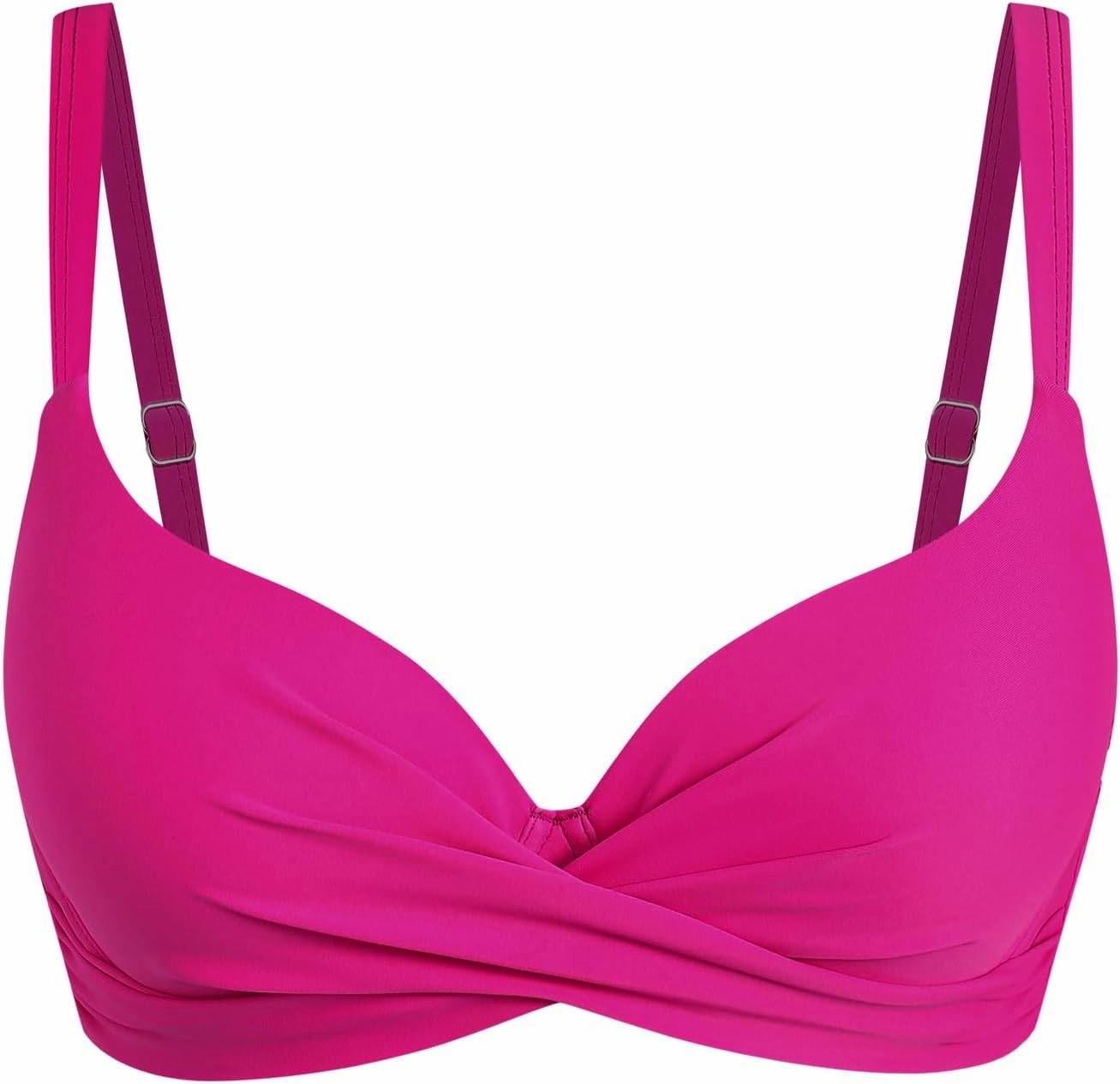 ZAFUL Women Twist Front Underwire Bikini Top Push Up Lace Up Swimsuit Tops Bra Padded Bathing Suit Tops