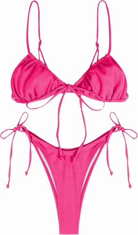 ZAFUL Womens High Cut Thong Bikini Set Swimsuits Cami String Sexy Bathing Suit