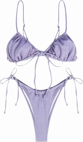 ZAFUL Womens High Cut Thong Bikini Set Swimsuits Cami String Sexy Bathing Suit