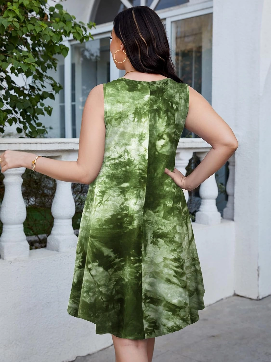 ZENNILO Women's Casual Dresses Tshirt Dresses Plus Size Summer Dresses V Neck Beach Cover Up Sundress with Pockets