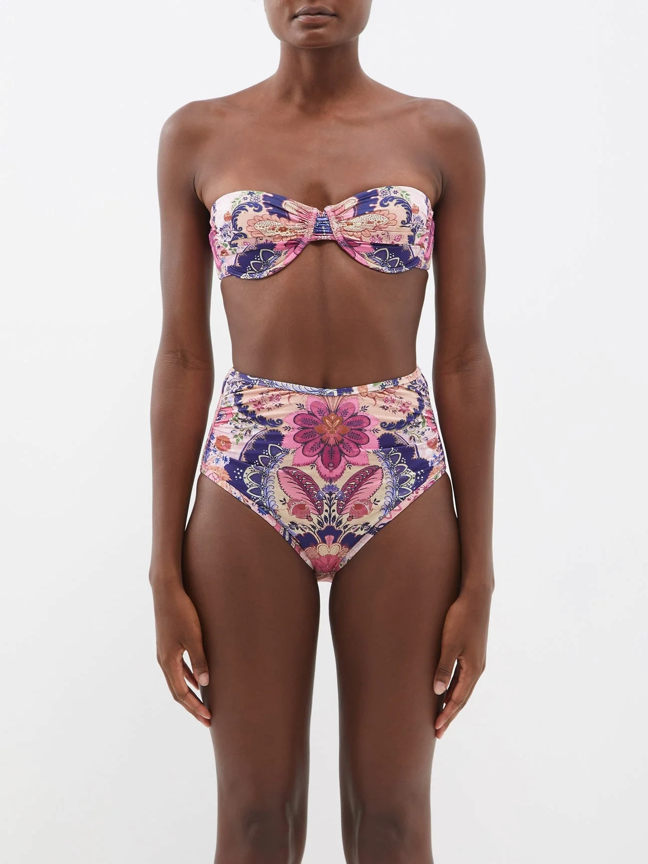 ZIMMERMANN Laurel Floral-Print Bikini Bottoms