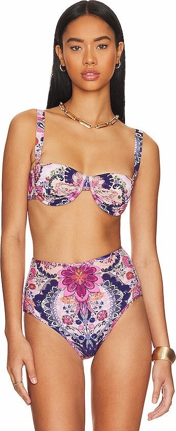 ZIMMERMANN Laurel Floral-Print Bikini Bottoms