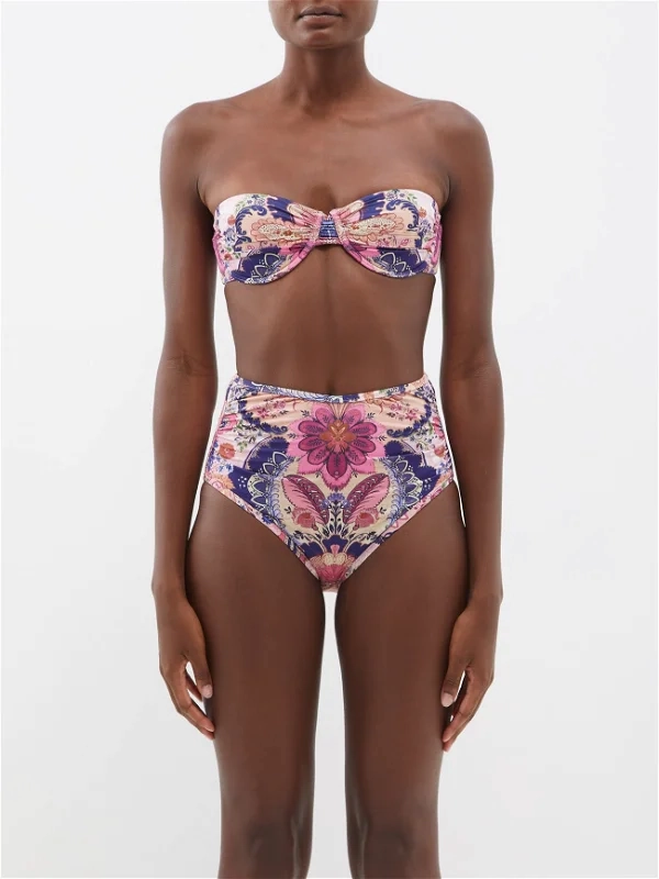 ZIMMERMANN Laurel Floral-Print Bikini Bottoms