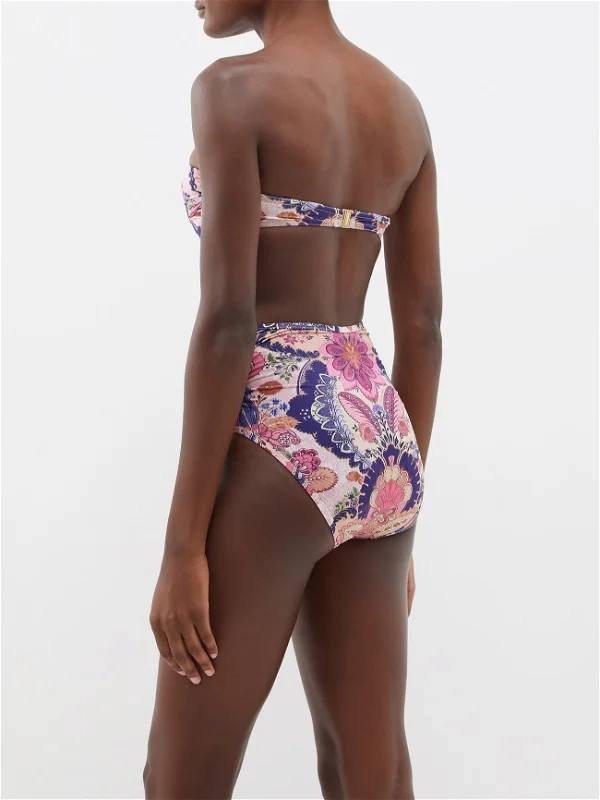 ZIMMERMANN Laurel Floral-Print Bikini Bottoms