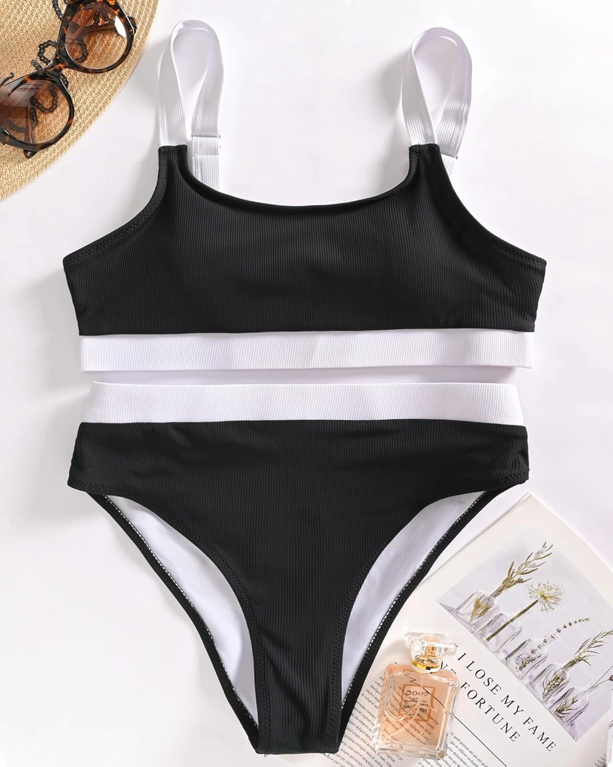 ZINPRETTY High Waisted Bikini Sets Plus Size Tummy Control Swimsuits for Women 2025 Two Piece Full Coverage Bathing Suits