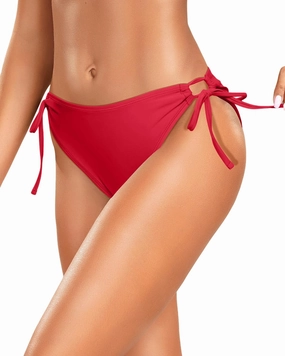 Zmart String Tie Side Bikini Bottoms - Women Full Coverage Swimsuit Bottom Mid Rise Mid Waist Swim Bathing Suit Bottom