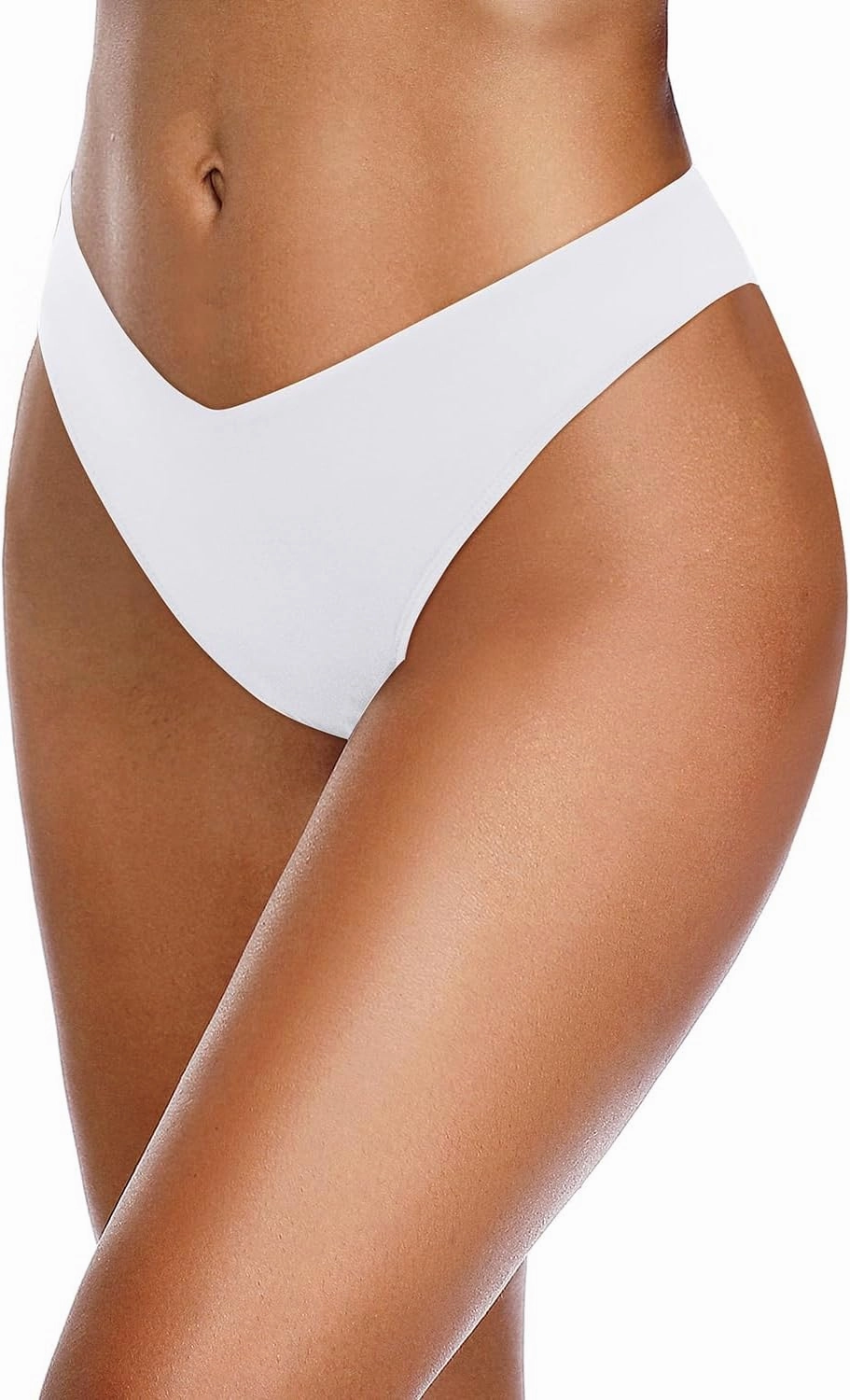 Zmart Women Cheeky Bikini Bottoms V Cut Swim Bottom High Cut Swimsuit Low Waist Low Rise Bathing Suit