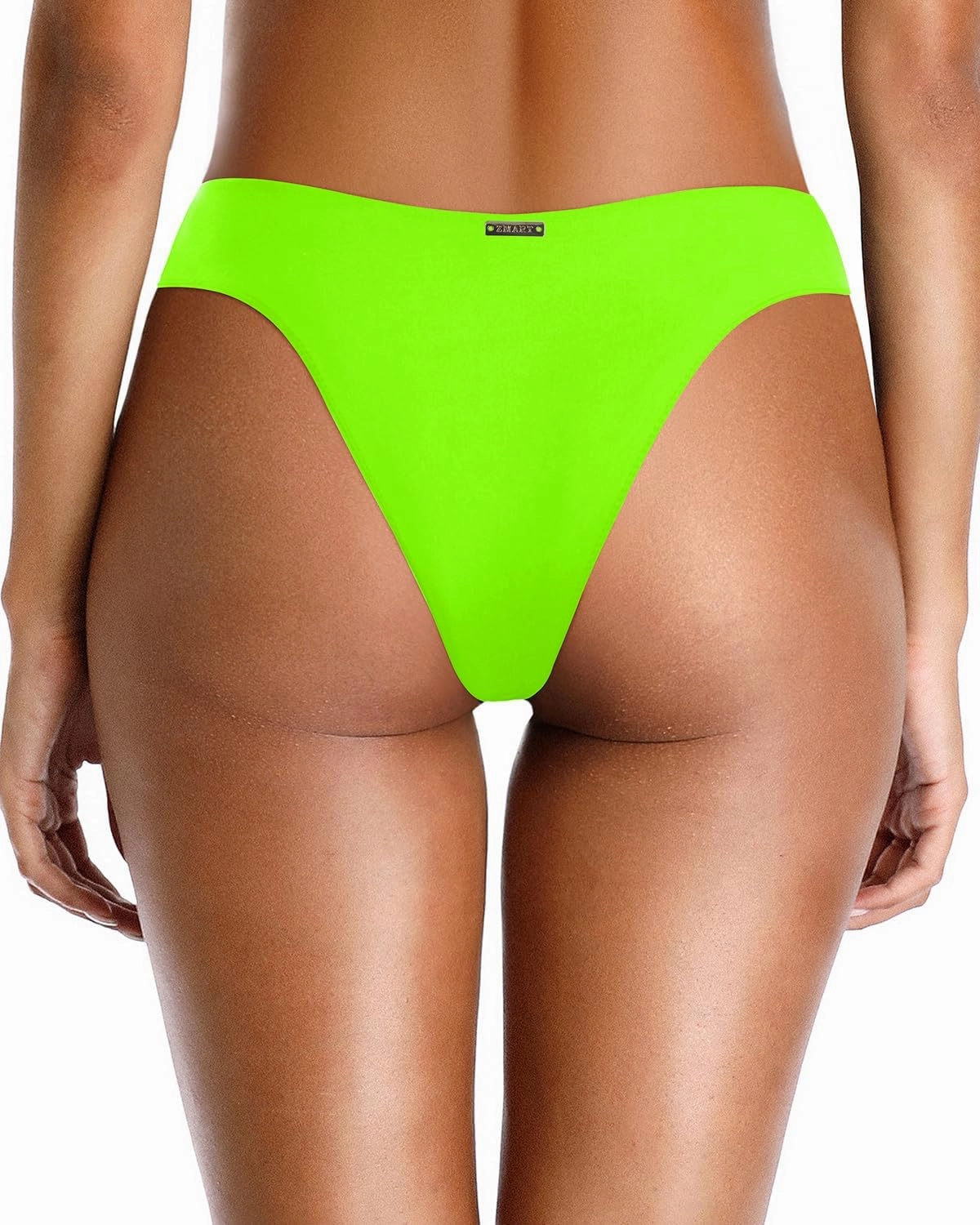 Zmart Women Cheeky Bikini Bottoms V Cut Swim Bottom High Cut Swimsuit Low Waist Low Rise Bathing Suit