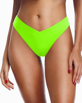Zmart Women Cheeky Bikini Bottoms V Cut Swim Bottom High Cut Swimsuit Low Waist Low Rise Bathing Suit