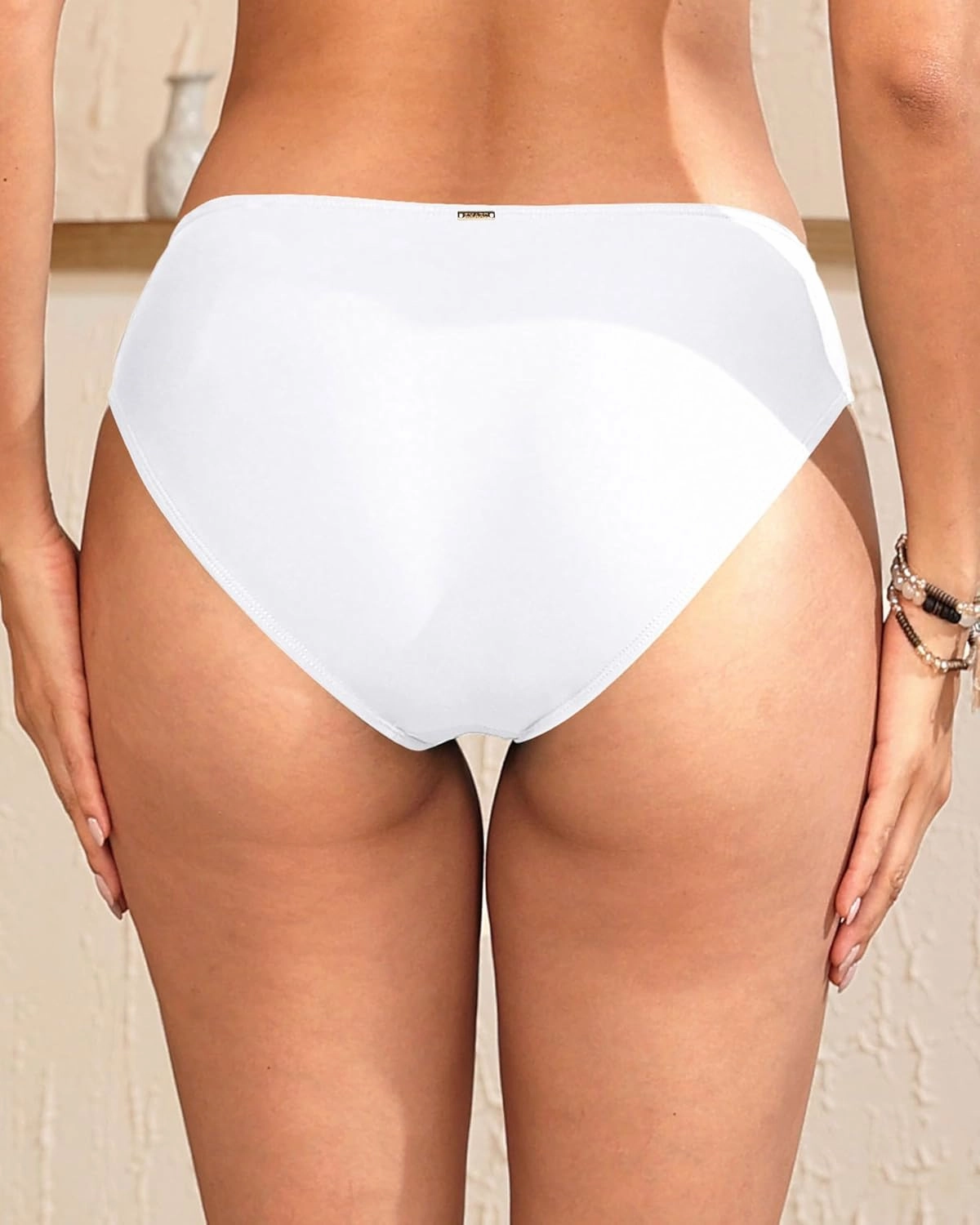 Zmart Women Full Coverage Bikini Bottoms - Mid Rise Bathing Suit Swim Bottom Swimsuit Swimwear