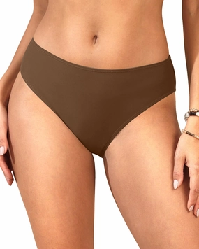 Zmart Women Full Coverage Bikini Bottoms - Mid Rise Bathing Suit Swim Bottom Swimsuit Swimwear