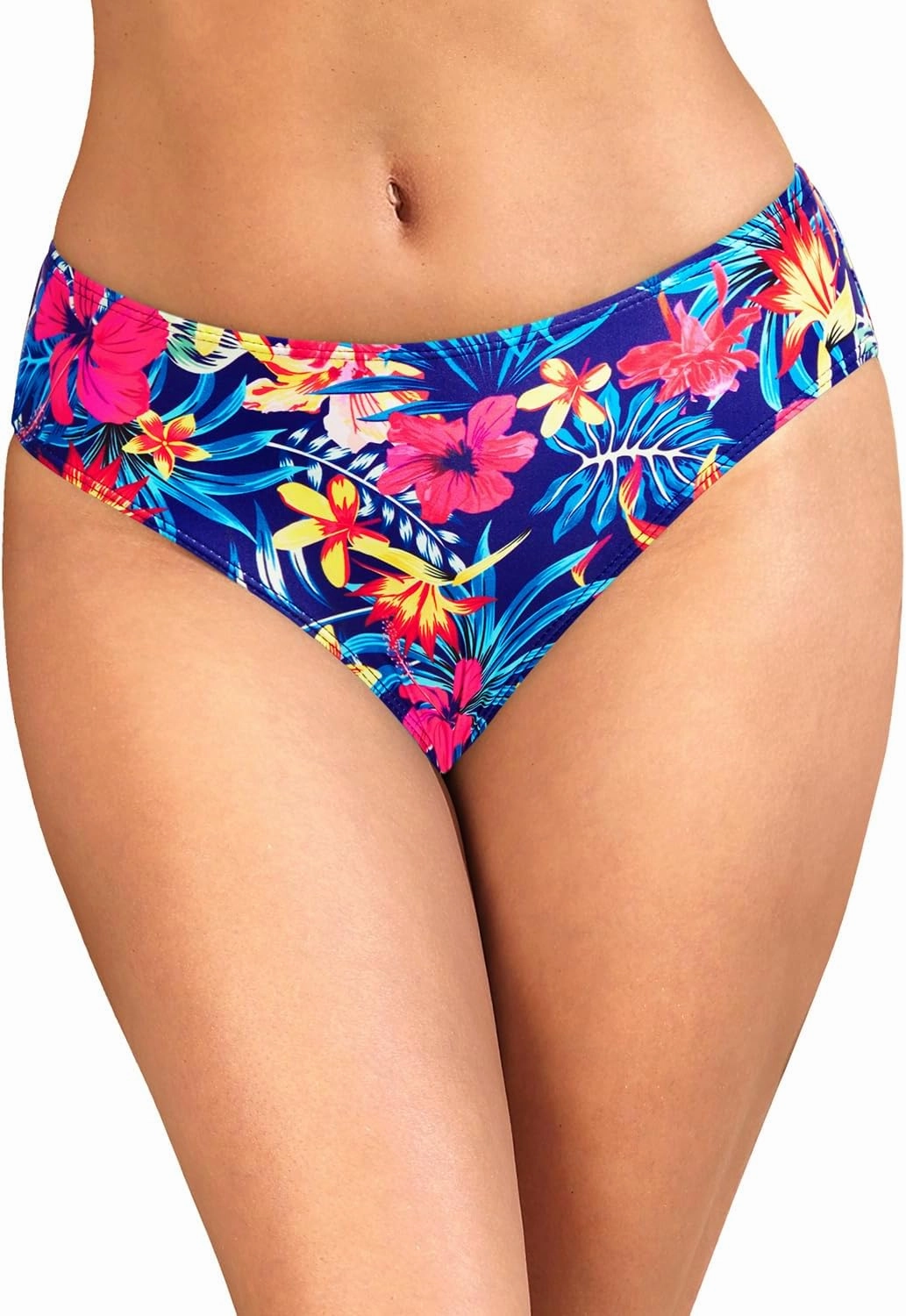 Zmart Women Full Coverage Bikini Bottoms - Mid Rise Bathing Suit Swim Bottom Swimsuit Swimwear